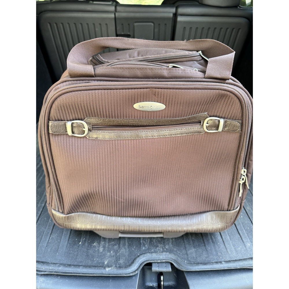 Samsonite Carry On Wheeled Laptop Overnight Luggage Telescopic Handle Brown
